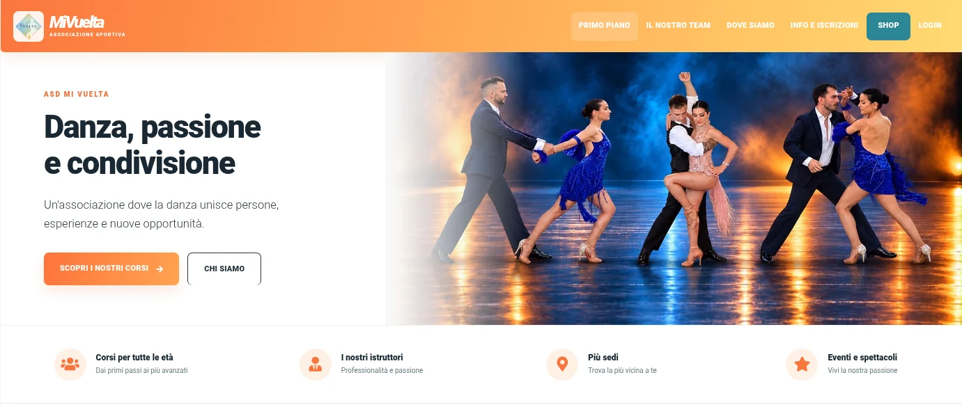 Anteprima della homepage rinnovata Mi Vuelta, con la nuova fotografia di copertina